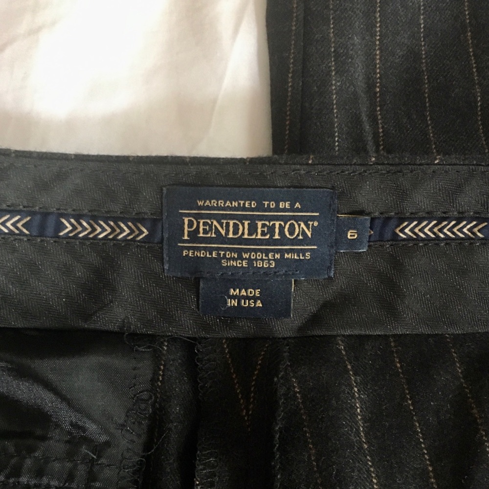 Pendleton Wool Pants Gray With Pinstripe Euc - image 4